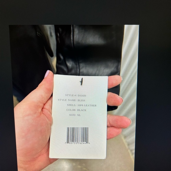 Nine West - Black Leather Jacket XL- D11820*NEW* - Picture 2 of 4